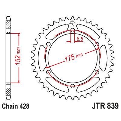 Load image into Gallery viewer, JT Sprockets Front Steel Sprocket 43 Tooth 43T 428 Chain For Yamaha TDR125 1989-1992 JTR839.53
