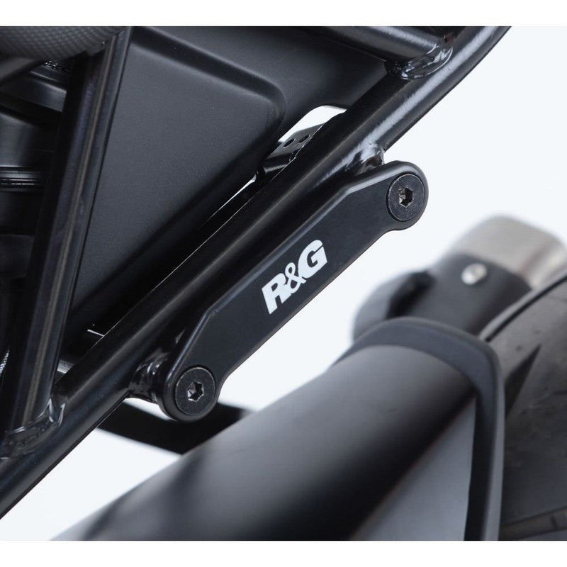 Load image into Gallery viewer, R&G Racing Black Footrest Delete Blanking Plates For 2017-2020 KTM 390 RC