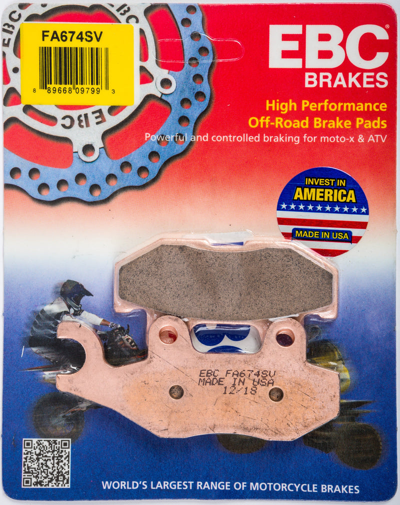 Load image into Gallery viewer, EBC 1 Pair SV Series Severe Duty Brake Pads MPN FA674SV