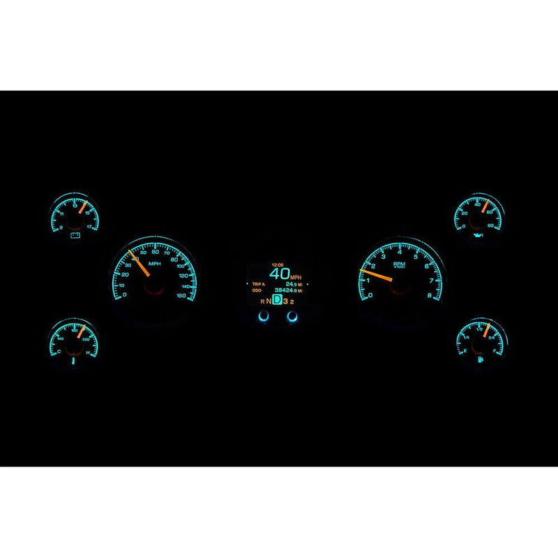 Load image into Gallery viewer, Dakota Digital 7-Piece Round HDX Analog Universal Gauge kit HDX-2070