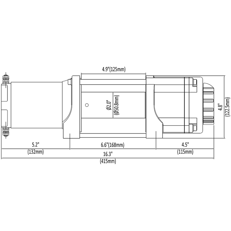 Load image into Gallery viewer, Winch Kit 4500 lb Wide For Polaris 1000 Ranger High Lifter Edition Crew 2017-2022 (Steel Cable)