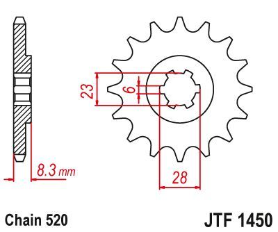 Load image into Gallery viewer, JT Sprockets Front Steel Countershaft Sprocket 13 Tooth 13T 520 Chain