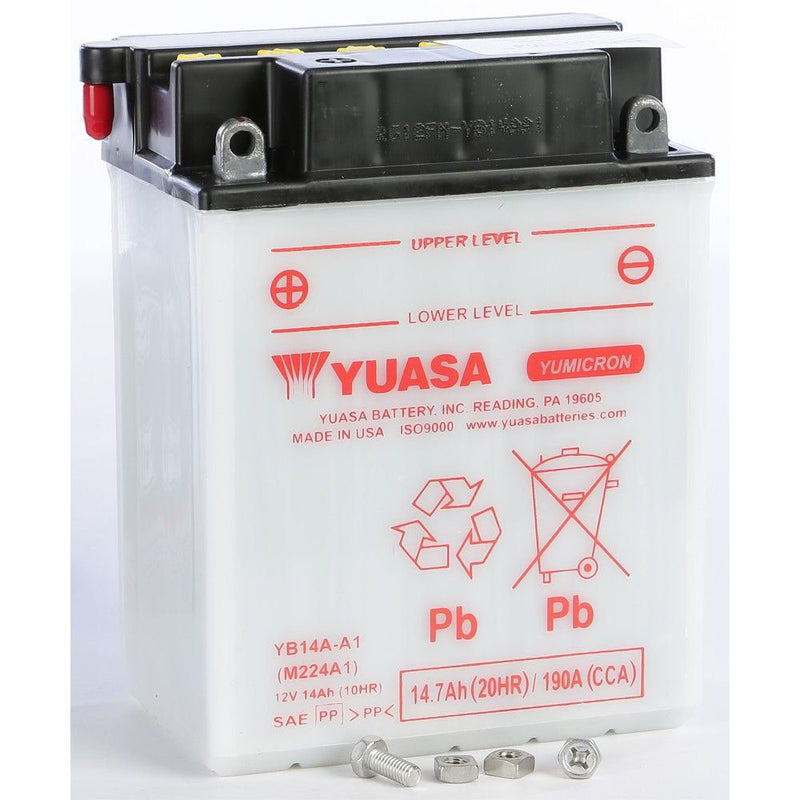 Load image into Gallery viewer, Yuasa Conventional YB14AA1 12 Volt Battery YUAM224A1IND