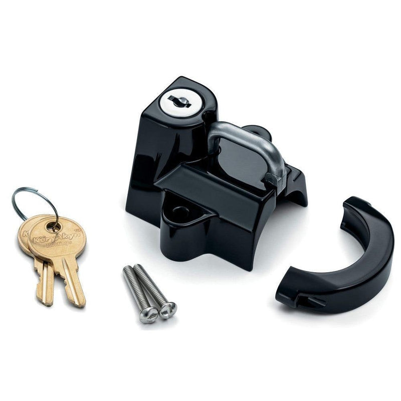 Load image into Gallery viewer, Kuryakyn Universal Helmet Lock Gloss Black 1-1/4-1-1/2"