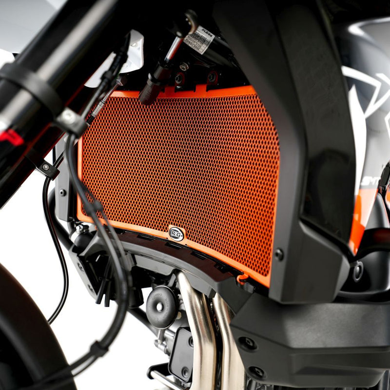 Load image into Gallery viewer, R&G Racing Black Aluminum Radiator Guard For 2019-2022 KTM 790 Adventure