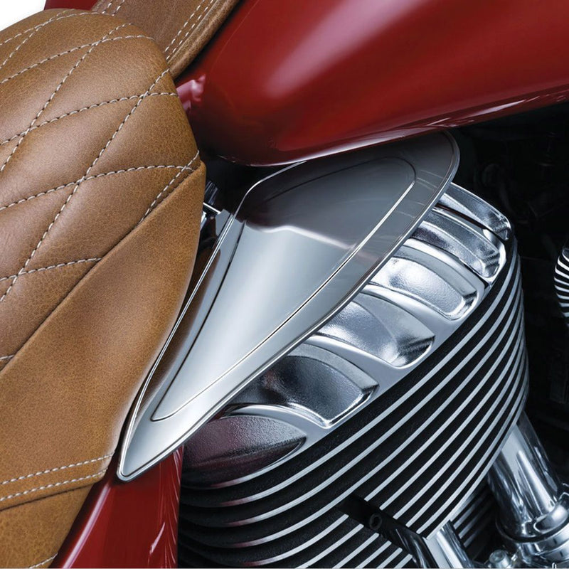 Load image into Gallery viewer, Kuryakyn Dark Smoked Seat Saddle Shields Heat Deflectors Indian Chieftain 7181