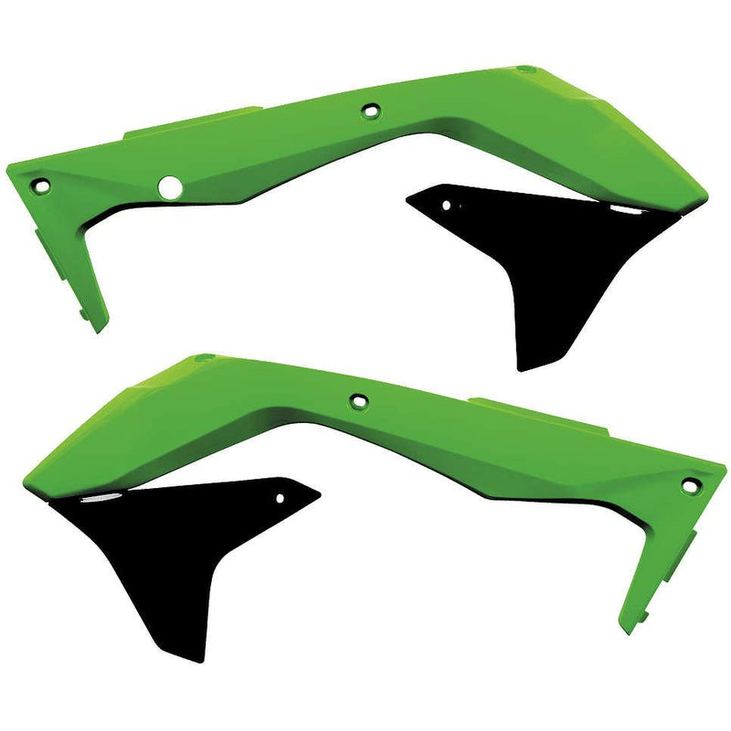 Load image into Gallery viewer, Acerbis Green/Black Radiator Shrouds for Kawasaki - 2449691089