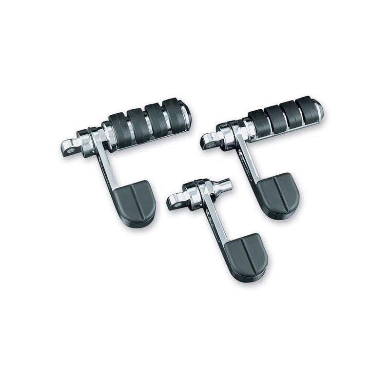 Load image into Gallery viewer, Kuryakyn Chrome ISO Stirrups Large Footpeg Male Cruise Pegs Heel Rest Set Harley