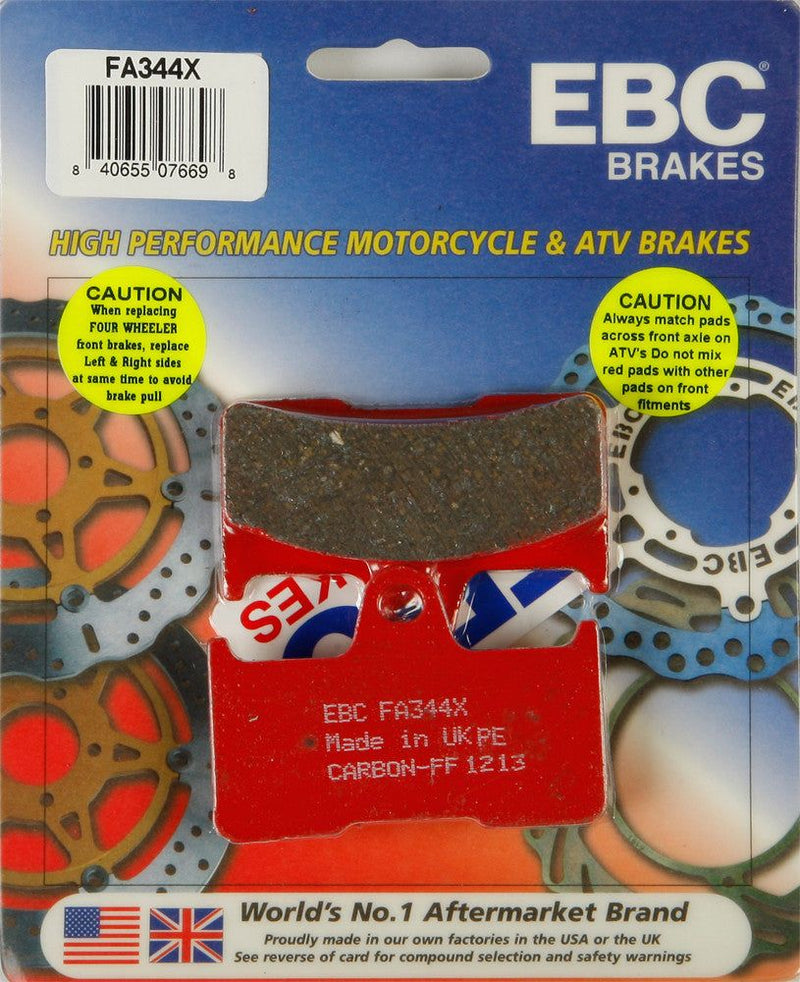 Load image into Gallery viewer, EBC 1 Pair Performance X-Series Carbon Brake Pads MPN FA344X