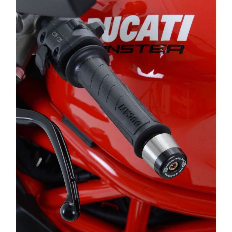 Load image into Gallery viewer, R&G Racing Black Bar End Sliders For 2022-2024 Ducati DesertX
