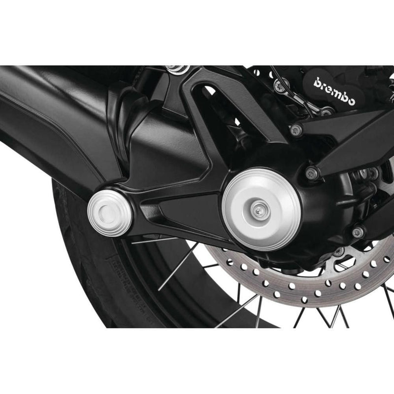 Load image into Gallery viewer, Kuryakyn Lodestar Silver Rear Axle Sliders 3808