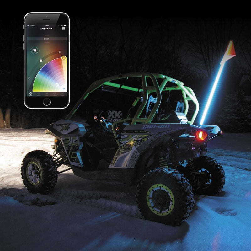Load image into Gallery viewer, XK Glow 2nd Gen LED Whip Light Pod Single 48" - XK-WHIPB-STA