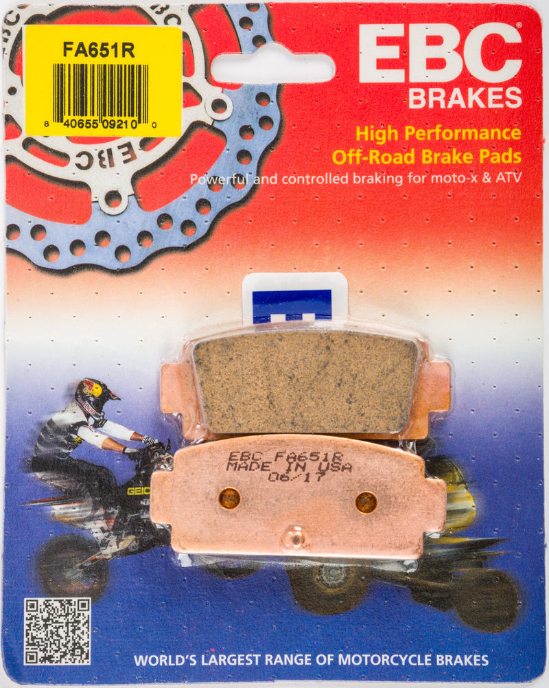 Load image into Gallery viewer, EBC 1 Pair Sintered R Series Heavy-Duty Brake Pads MPN FA651R