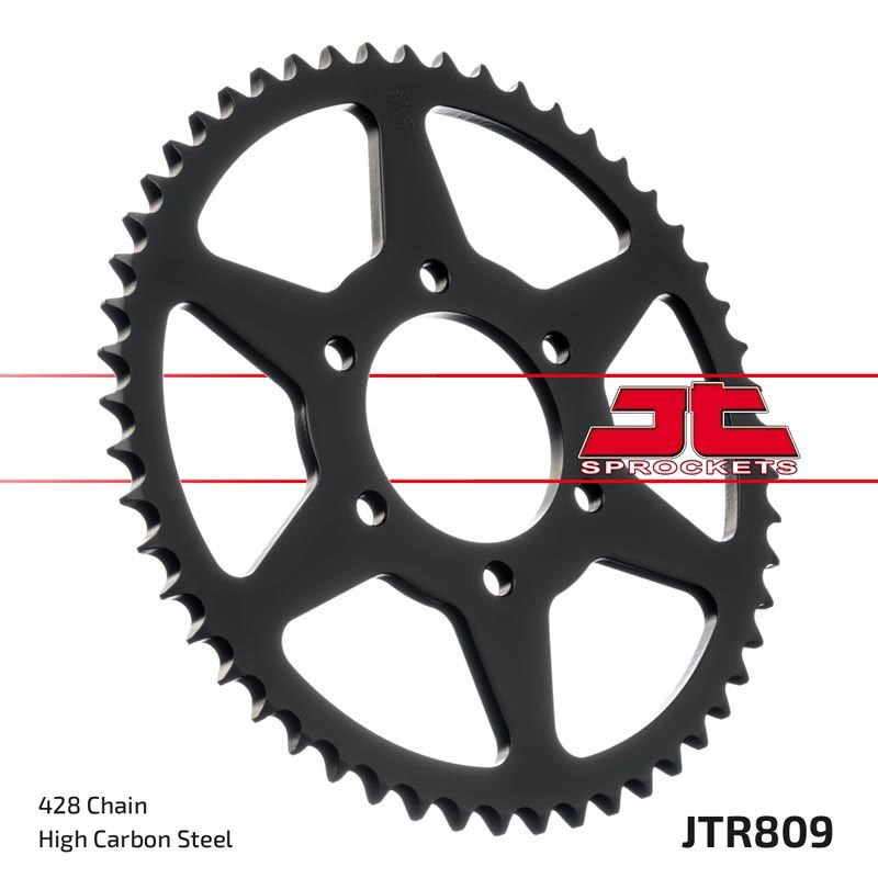 Load image into Gallery viewer, JT Sprockets Rear Steel Sprocket 53 Tooth 53T 428 Chain For Suzuki DR125 G,H,J 1986-1988 JTR809.53