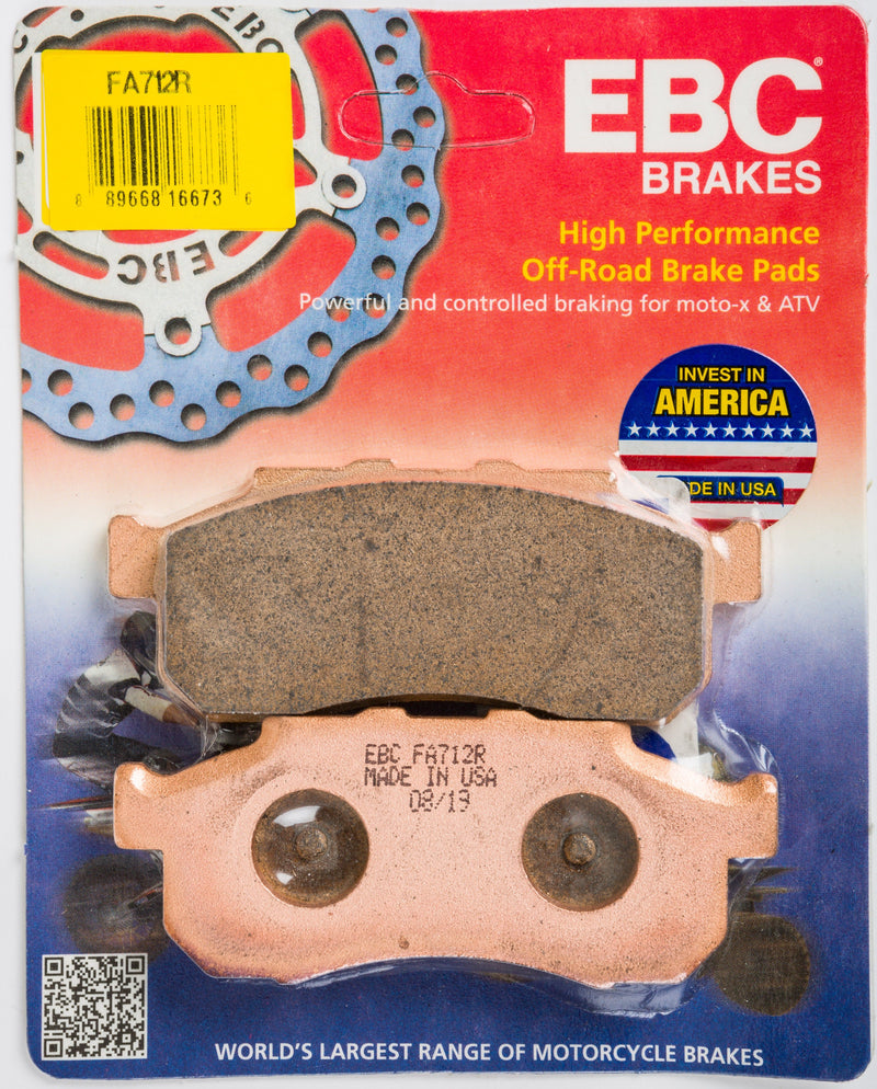Load image into Gallery viewer, EBC 1 Pair Sintered R Series Heavy-Duty Brake Pads MPN FA712R