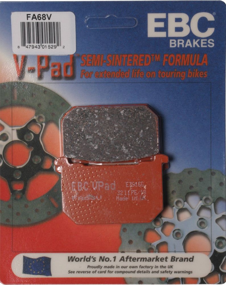 Load image into Gallery viewer, EBC 1 Pair V-Pad Semi-Sintered Touring Brake Pads MPN FA68V