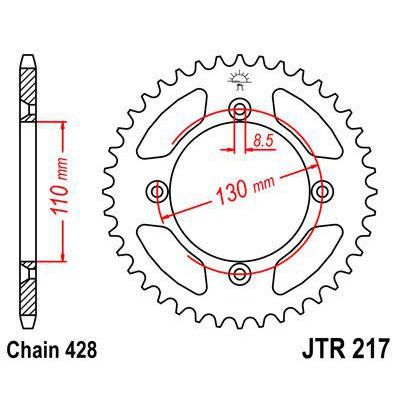 Load image into Gallery viewer, Front & Rear Sprocket Kit for HONDA CR80 R-428 Chain Conversion 96-02