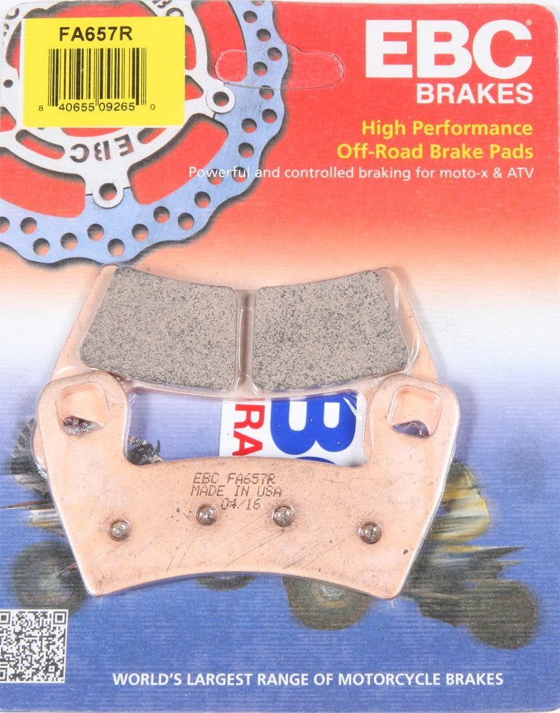 Load image into Gallery viewer, EBC 1 Pair Sintered R Series Heavy-Duty Brake Pads MPN FA657R