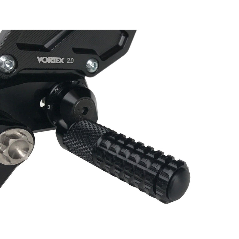 Load image into Gallery viewer, Vortex Racing Adjustable Rear Set Black - RS628K