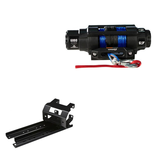 Viper 6000lbs V3 Winch Blue Rope With Mount For Polaris Sportsman X2 570 2006