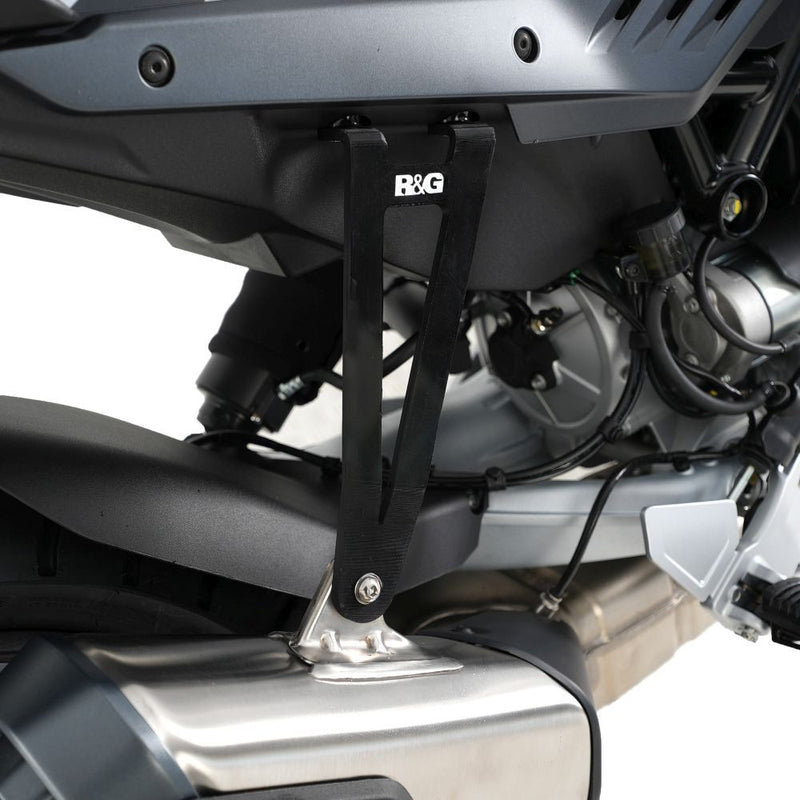 Load image into Gallery viewer, R&G Racing Black Exhaust Hanger For 2024-2024 Moto Guzzi Stelvio EH0124BK