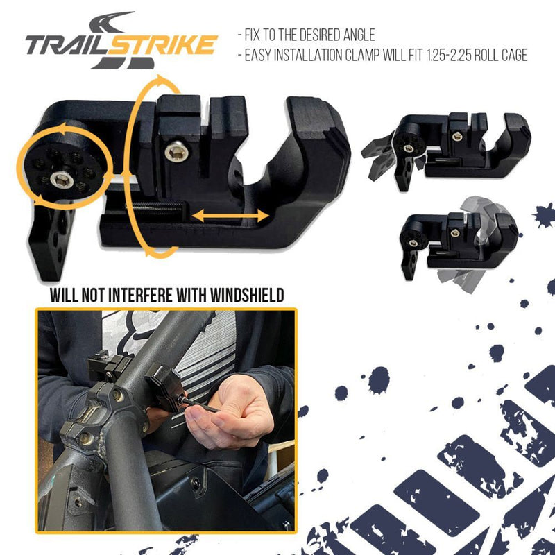 Load image into Gallery viewer, Trailstrike Sunrise V1 Aluminum Universal Sideview Mirror For UTV with LED Spot Light