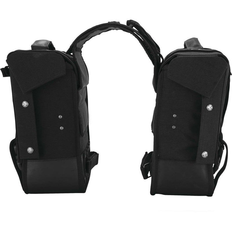 Load image into Gallery viewer, Burly Brand Voyager Throw Over Saddlebags Black - B15-1002B