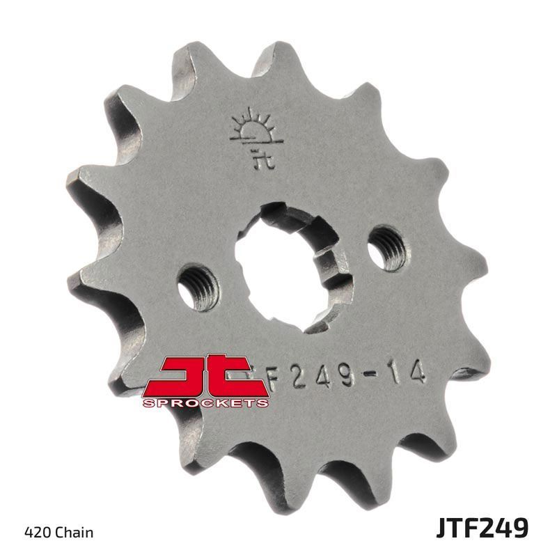 Load image into Gallery viewer, JT Sprockets Front Steel Countershaft Sprocket 13 Tooth 13T 420 Chain For Kawasaki KLX110L 2010-20 JTF249.13
