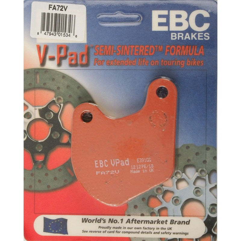 Load image into Gallery viewer, EBC 1 Pair V-Pad Semi-Sintered Touring Brake Pads MPN FA72V