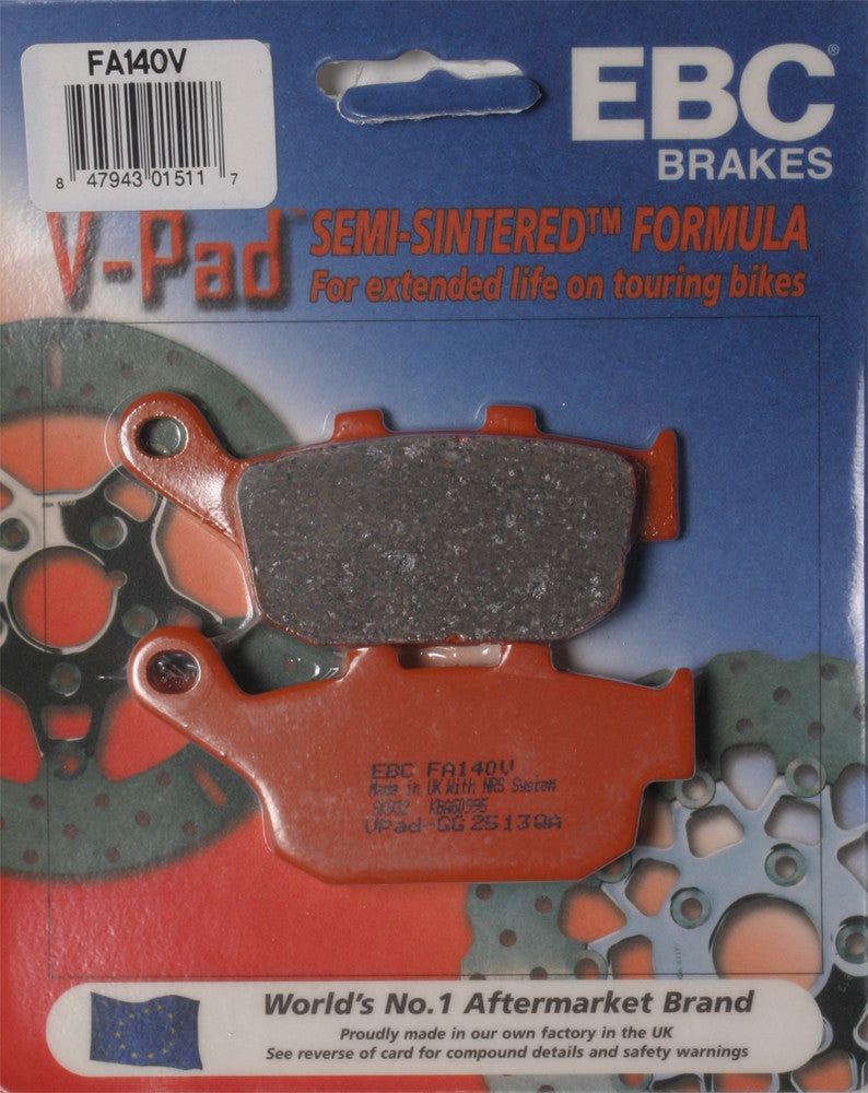 Load image into Gallery viewer, EBC 1 Pair V-Pad Semi-Sintered Touring Brake Pads MPN FA140V