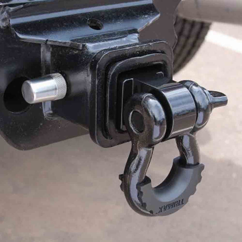 Load image into Gallery viewer, Black Tow Strap Shackle Mount for 2 Inch Receivers