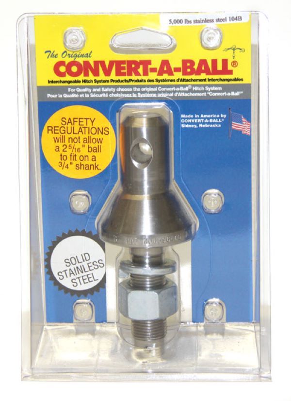 Load image into Gallery viewer, Convert-A-Ball 3/4 inch Stainless Steel Shank Only