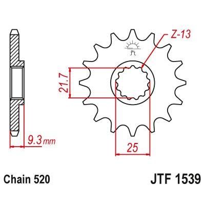 Load image into Gallery viewer, JT Sprockets Front Steel Countershaft Sprocket 14 Tooth 14T 520 Chain For Kawasaki Versys-X 300 KLE300 ABS 2019-20 JTF1539.14