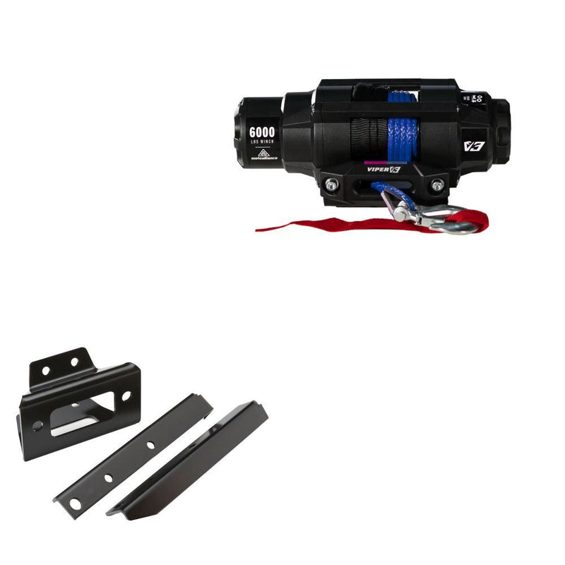 Load image into Gallery viewer, Viper 6000lbs V3 Winch Blue Rope With Mount For Polaris RZR 4 800 2010-2014