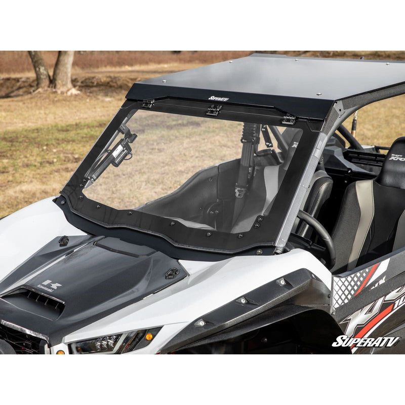 Load image into Gallery viewer, SuperATV Kawasaki Teryx KRX 1000 MaxDrive Power Flip Windshield PFWS-K-KRX-70