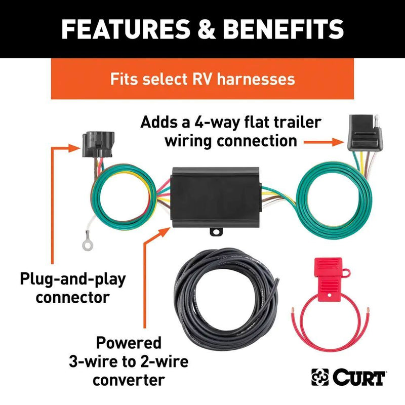 Load image into Gallery viewer, Curt Custom Towed-Vehicle RV Wiring Harness Add-On