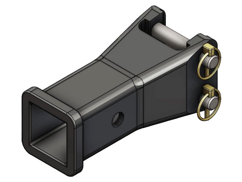 Load image into Gallery viewer, Blue Ox BX88417 fits 2 Inch Receiver, Adjustable Drop Receiver Add-On or Replacement
