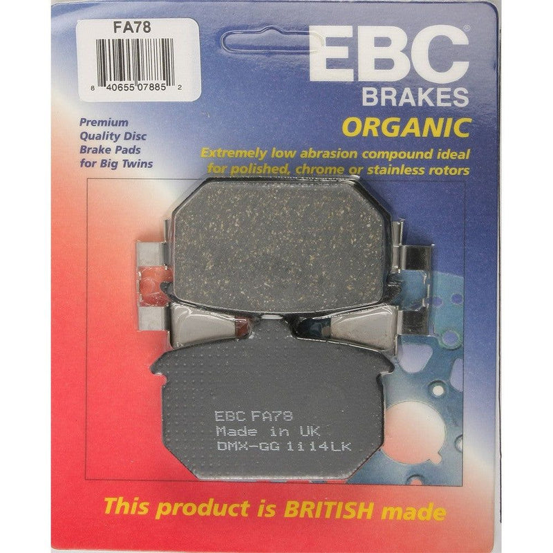 Load image into Gallery viewer, EBC 1 Pair FA Series Organic Replacement Brake Pads MPN FA78