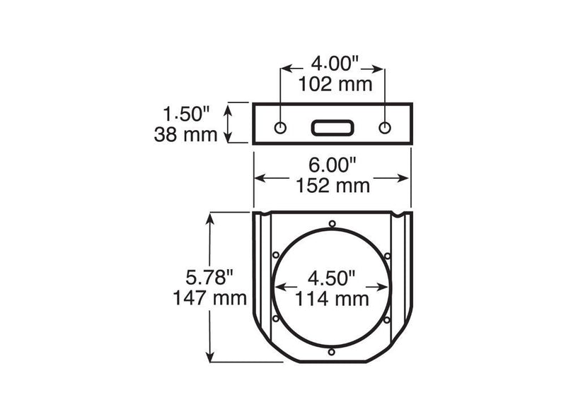 Load image into Gallery viewer, Steel Tail Light Mounting Bracket fits 4" Style Tail Lights