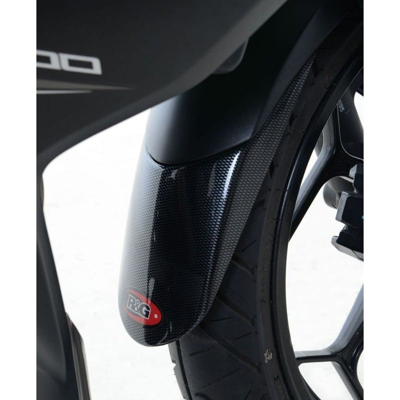 Load image into Gallery viewer, R&G Racing Black Fender Extender For 2012-2020 Kawasaki Ninja 300 EX300