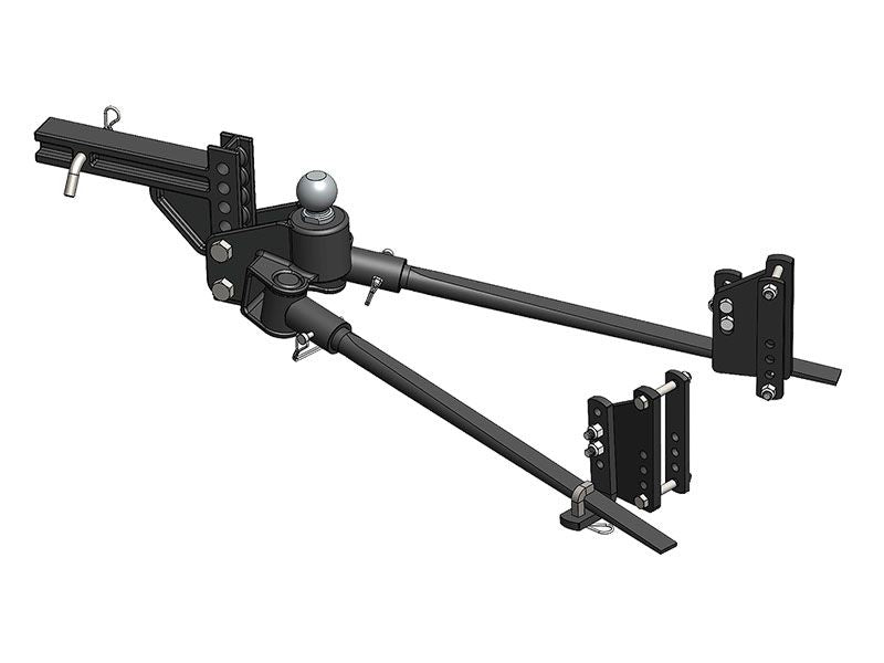 Load image into Gallery viewer, Blue Ox TrackPro Weight Distributing Hitch 7 Hole Shank, 600 lbs. Tongue, 6000 lbs. Towing, fits 2 Receiver, Installed 2-5/16" Ball