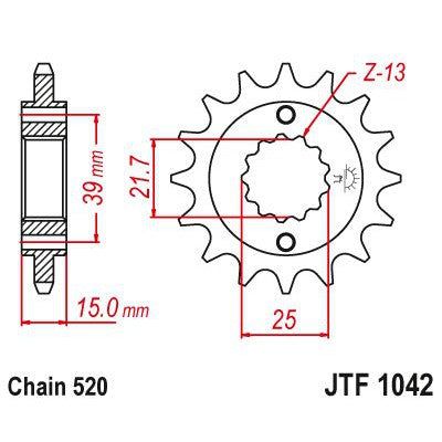 Load image into Gallery viewer, JT Sprockets Front Steel Sprocket 14 Tooth 14T 520 Chain JTF1042.14