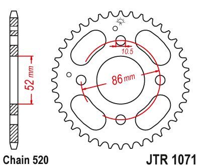 Load image into Gallery viewer, JT Sprockets Rear Steel Sprocket 30 Tooth 30T 520 Chain JTR1071.30