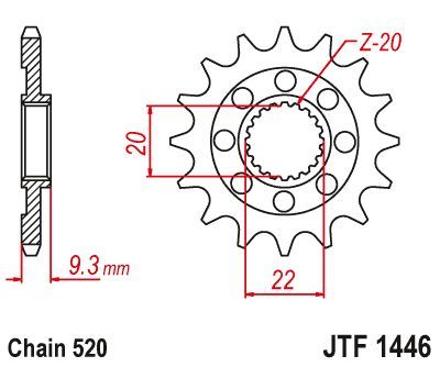 Load image into Gallery viewer, JT Sprockets Front Steel Countershaft Sprocket SC 13 Tooth 13T 520 Chain