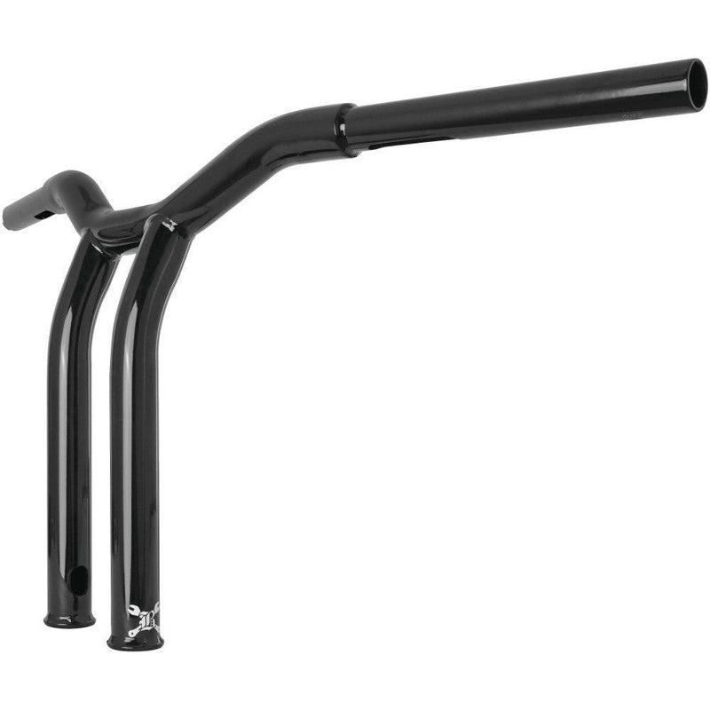 Load image into Gallery viewer, Burly Brand Dominator Bar 12" Raked Gloss Black - B12-6052B