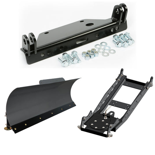 KFI UTV Snow Plow Kit With Glacier Adapter For Kawasaki Mule 4000 KAF620P 2x4 2009-2024