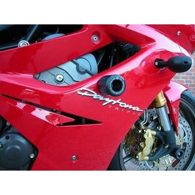 Load image into Gallery viewer, R&G Racing Black Classic Style Crash Protectors For 2006-2012 Triumph Daytona 675