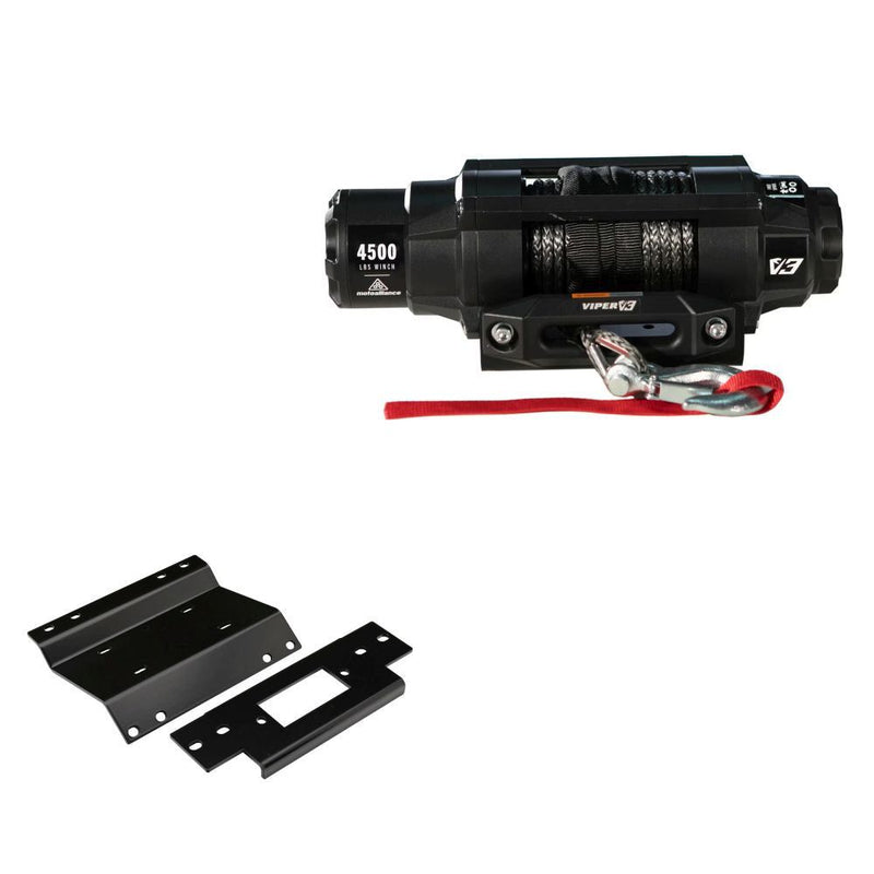 Load image into Gallery viewer, Viper 4500lbs V3 Winch Black Rope With Mount For Honda Foreman 450 1998-2004