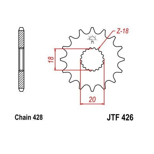 Load image into Gallery viewer, Steel Front Sprocket 14T for Street SUZUKI GN125 1982-1983