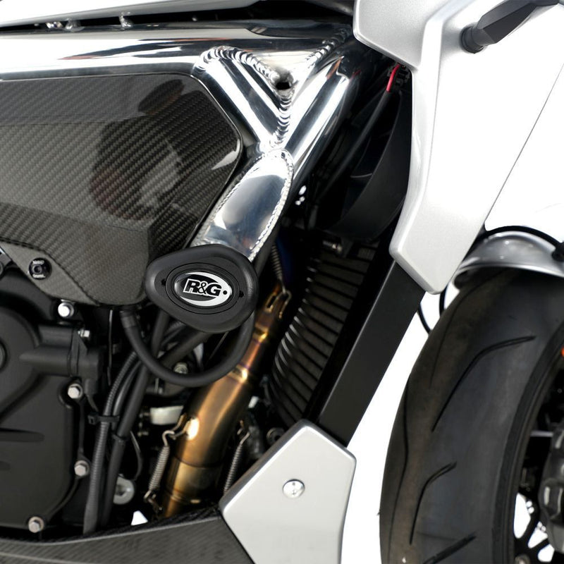 Load image into Gallery viewer, R&G Racing Black Crash Protectors For 2024-2025 Norton V4CR CP0581BL